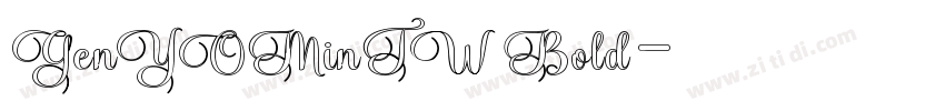 GenYOMinTW Bold字体转换